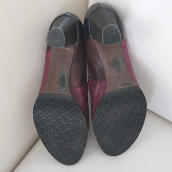 Canal Grande Made In Italy Multicolor Oxford Western Leather Heeled Bootie 36 - Picture 6 of 12